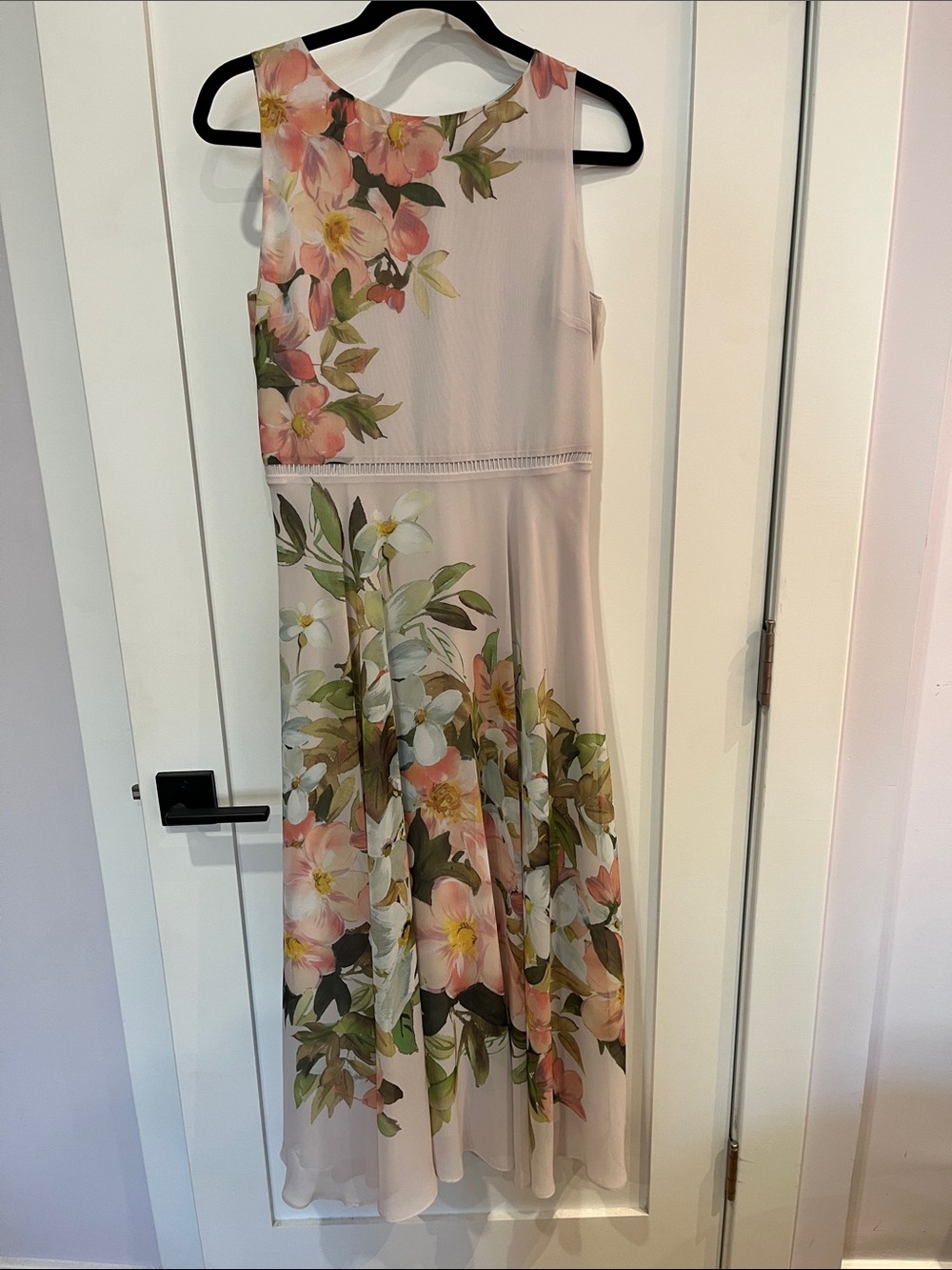 Hobbs Sleeveless Pink Floral Maxi Dress
